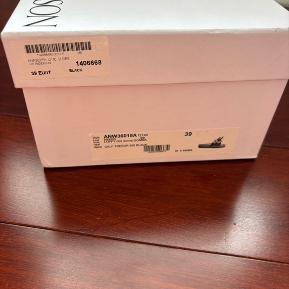 JW Anderson Chain Link Sandal Slides Gold Black Leather - Picture 11 of 11